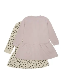 Minymo Mädchen Jerseykleid - MISweat in altrosa