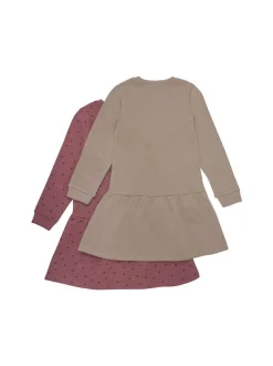 Minymo Mädchen Jerseykleid - MISweat in bordeaux