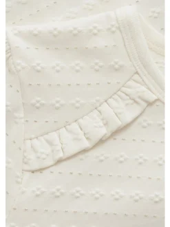 Minymo Mädchen Langarmshirt in weiß