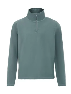 Mo Herren Fleecepullover in türkis