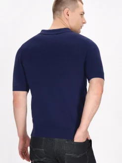 Mo Herren Poloshirt in blau