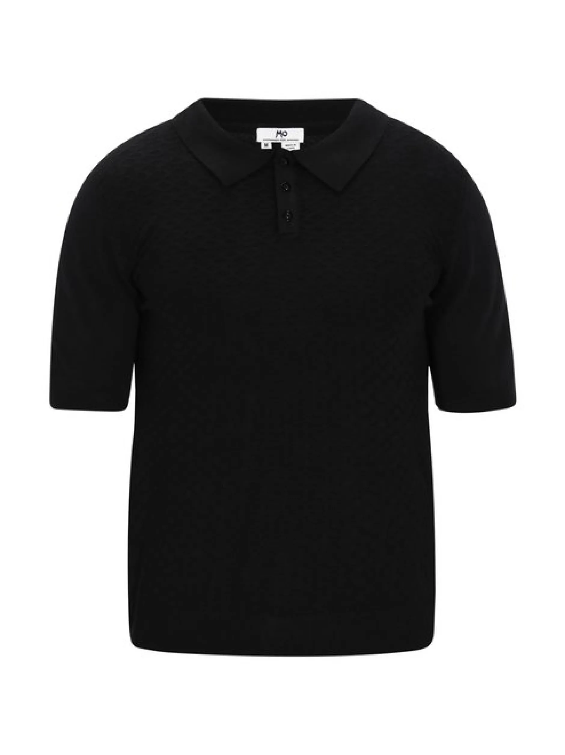 Mo Herren Poloshirt in schwarz