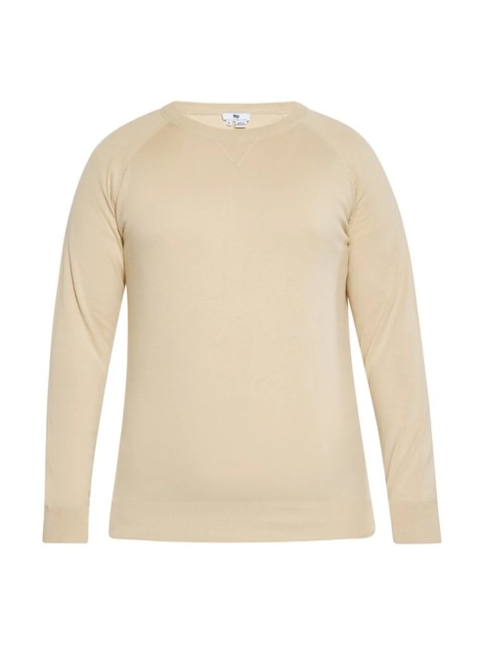 Mo Herren Pullover in beige - Ausschnitt: Rundhals