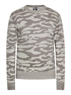 Mo Herren Pullover in grau - Ausschnitt: Rundhals
