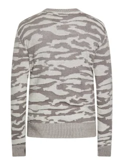 Mo Herren Pullover in grau - Ausschnitt: Rundhals