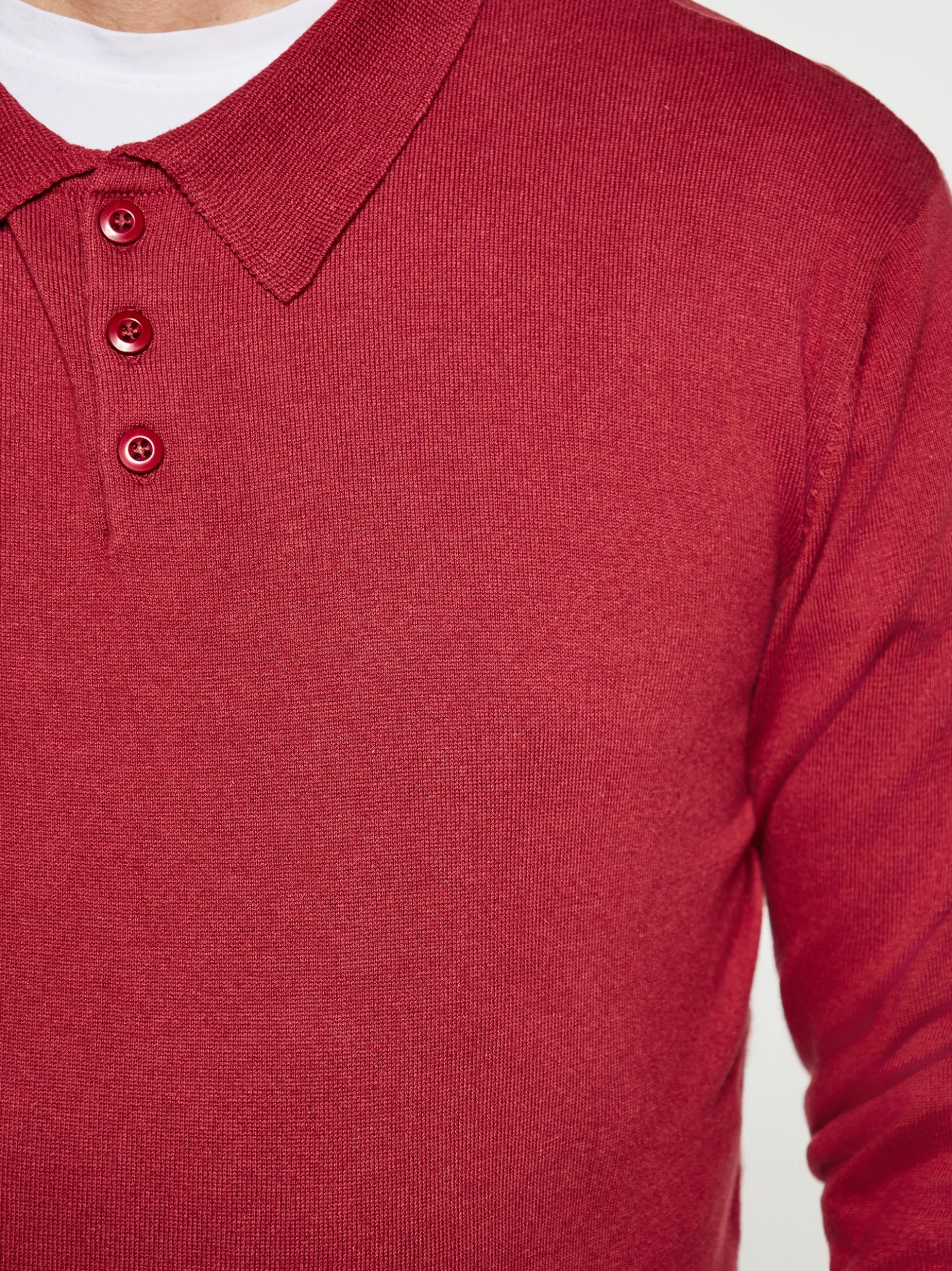 Mo Herren Pullover in rot - Ausschnitt: ohne Kragen