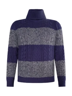 Mo Herren Pullover mit Zopfstrick in grau