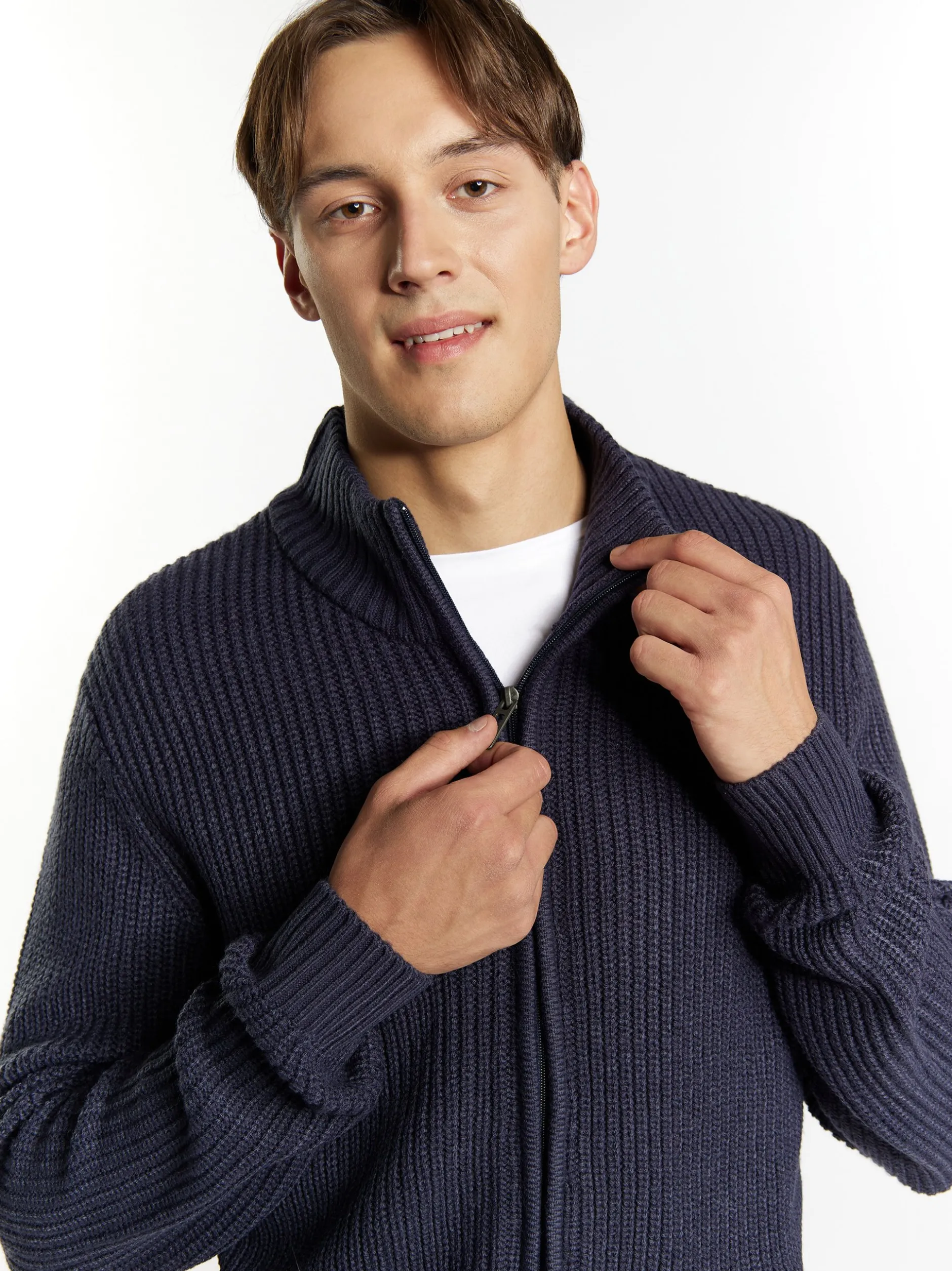 Mo Herren Strickjacke in marine