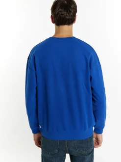 Mo Herren Sweatshirt in blau - Ausschnitt: Rundhals
