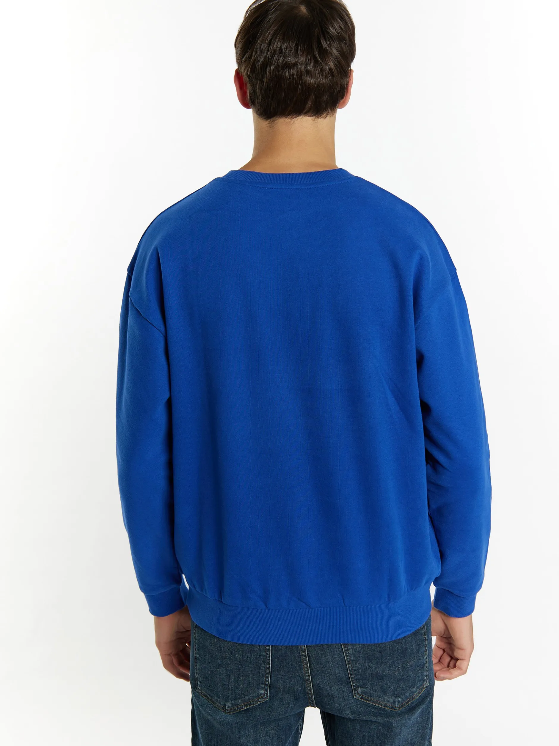 Mo Herren Sweatshirt in blau - Ausschnitt: Rundhals