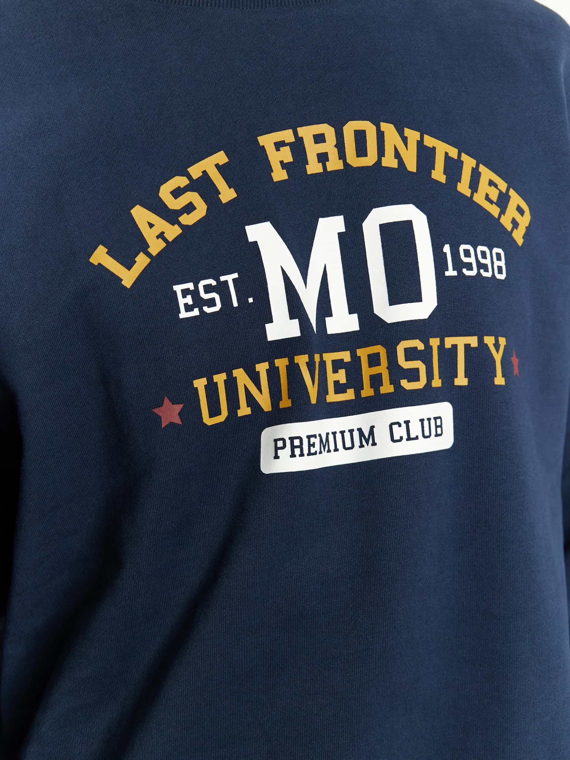 Mo Herren Sweatshirt in marine - Ausschnitt: Rundhals