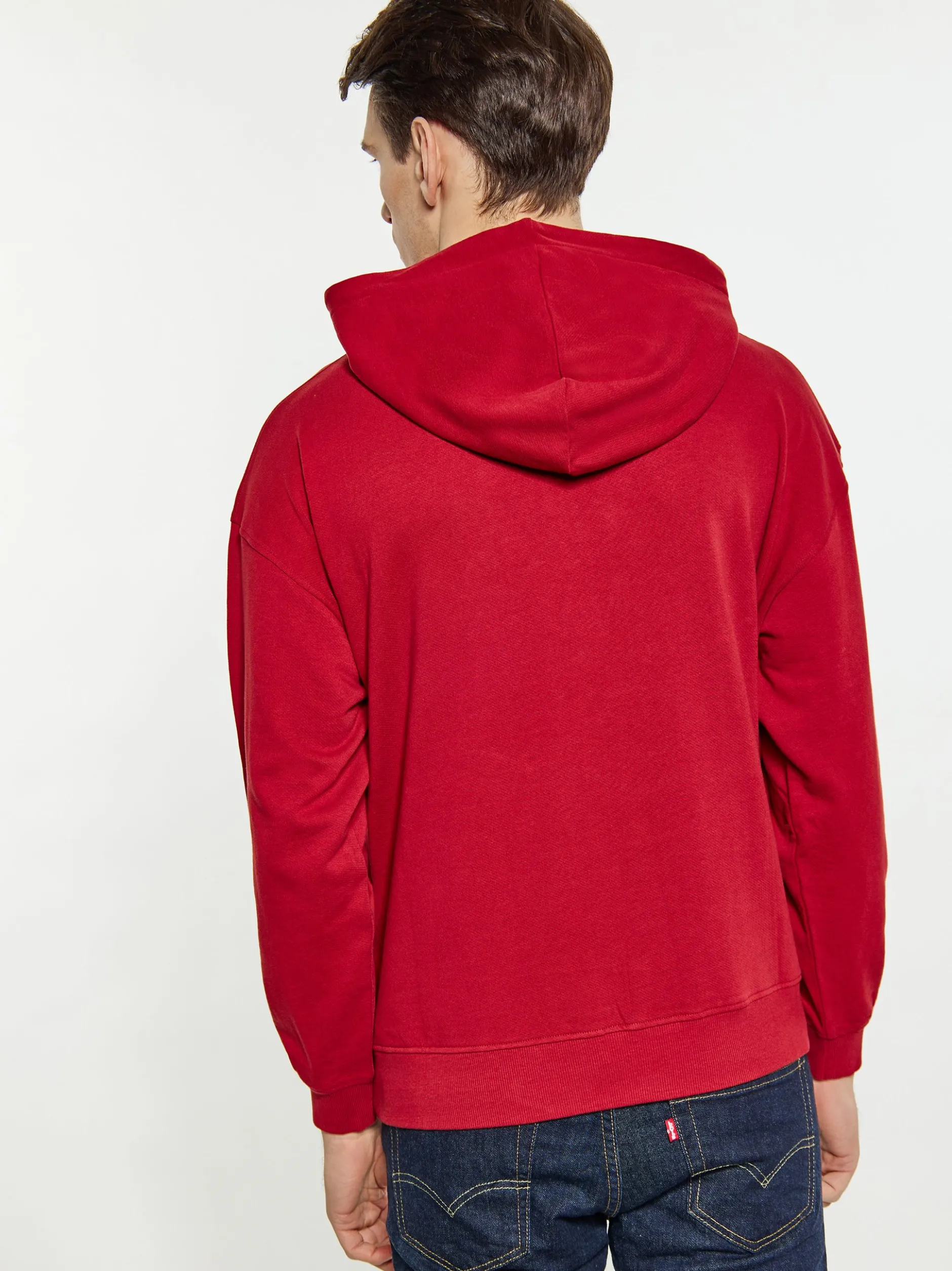 Mo Herren Sweatshirt in rot - Ausschnitt: ohne Kragen