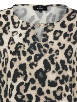 Monari Damen Blusenshirt in sand schwarz