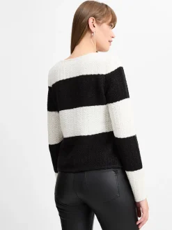 Monari Damen Jacke in schwarz weiß
