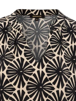 More & More Damen Blusenshirt in schwarz beige
