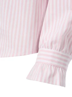 More & More Damen Hemdbluse in rosa weiß