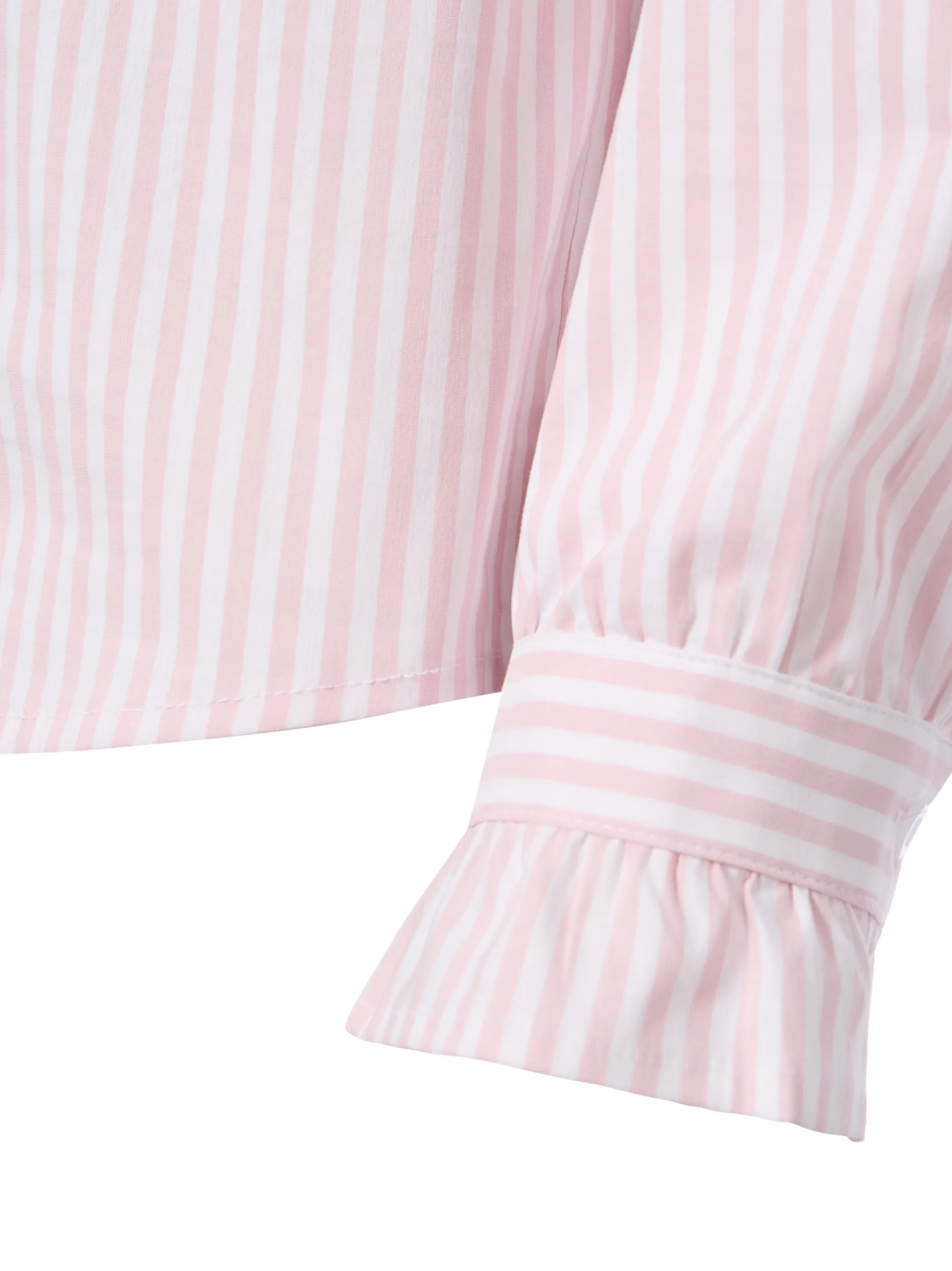 More & More Damen Hemdbluse in rosa weiß