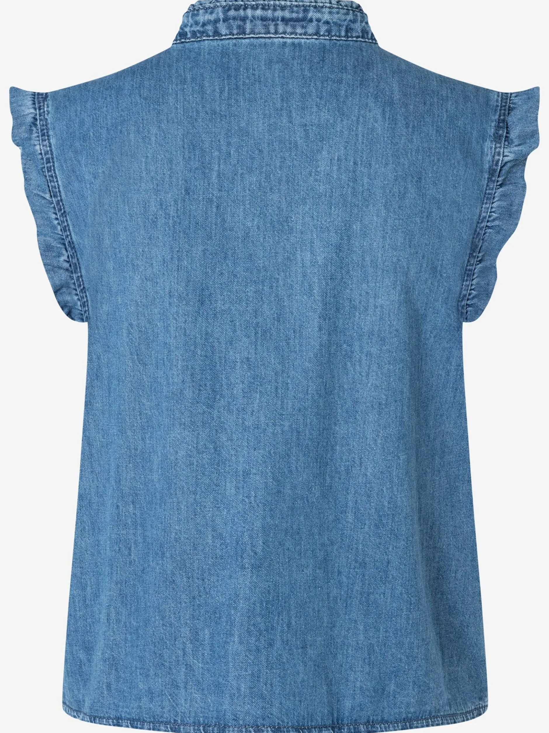 More & More Damen Jeans-Blusentop in medium stone