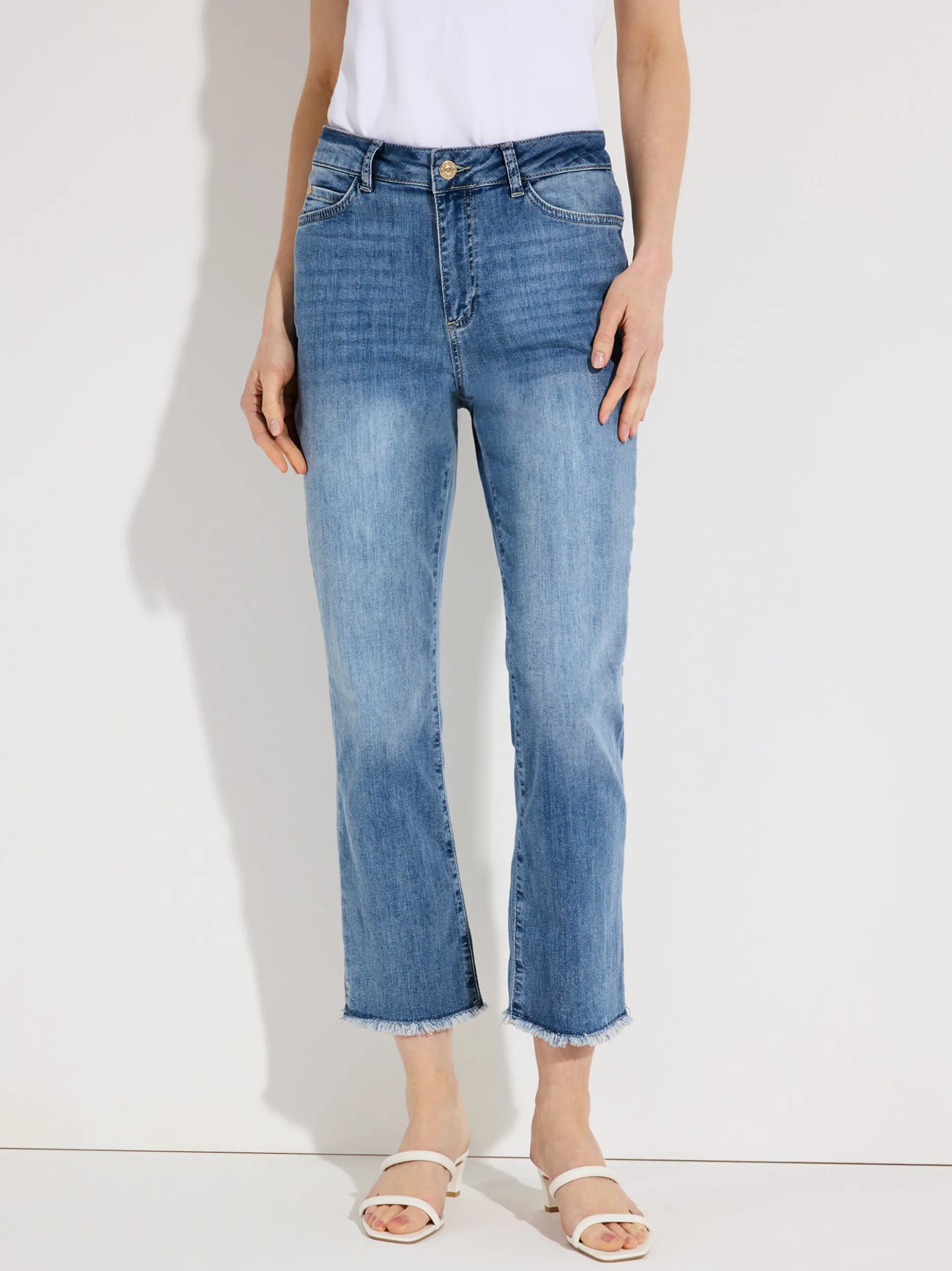More & More Damen Jeans - Nos in light stone