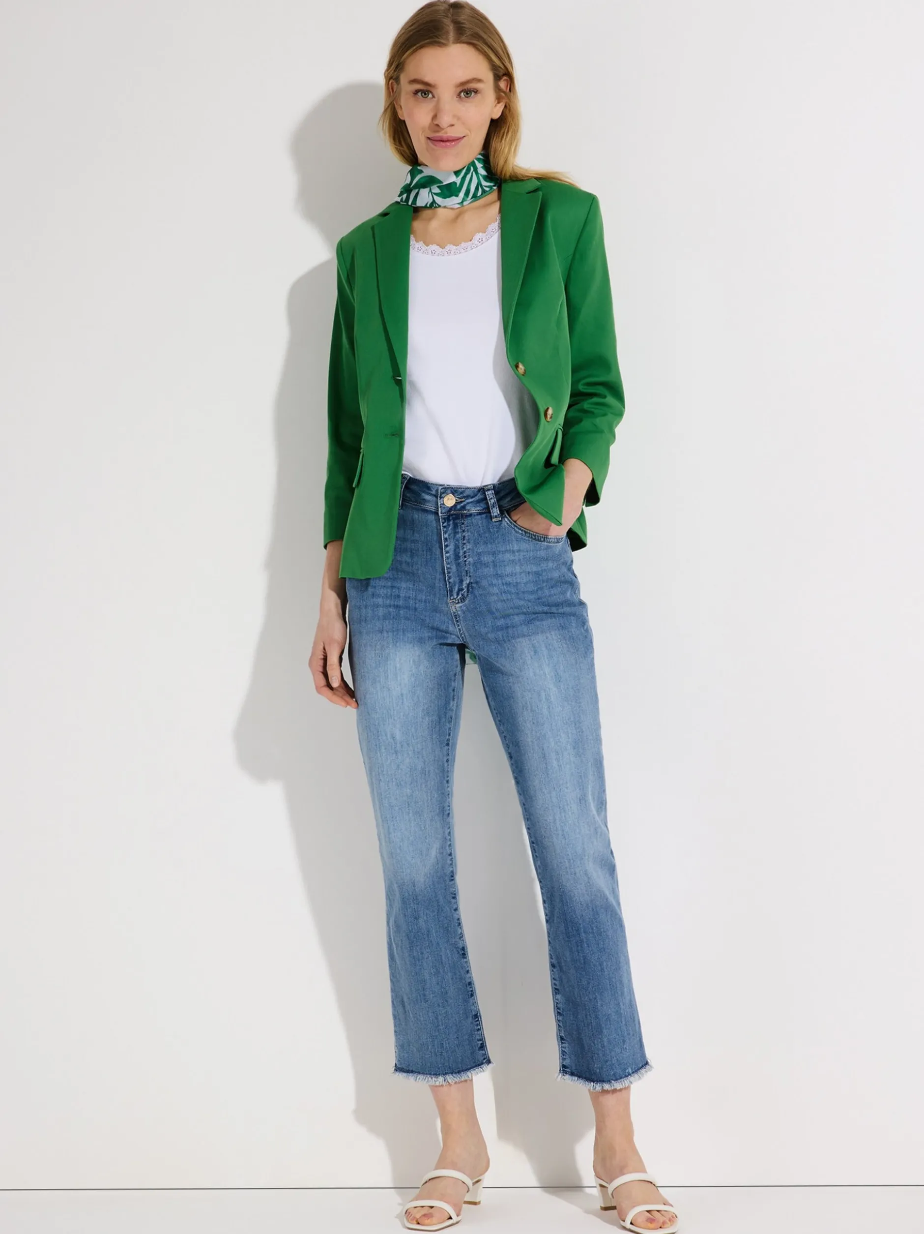 More & More Damen Jeans - Nos in light stone