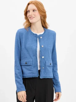 More & More Damen Kurzblazer in blau - Ärmel: langarm