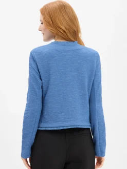 More & More Damen Kurzblazer in blau - Ärmel: langarm