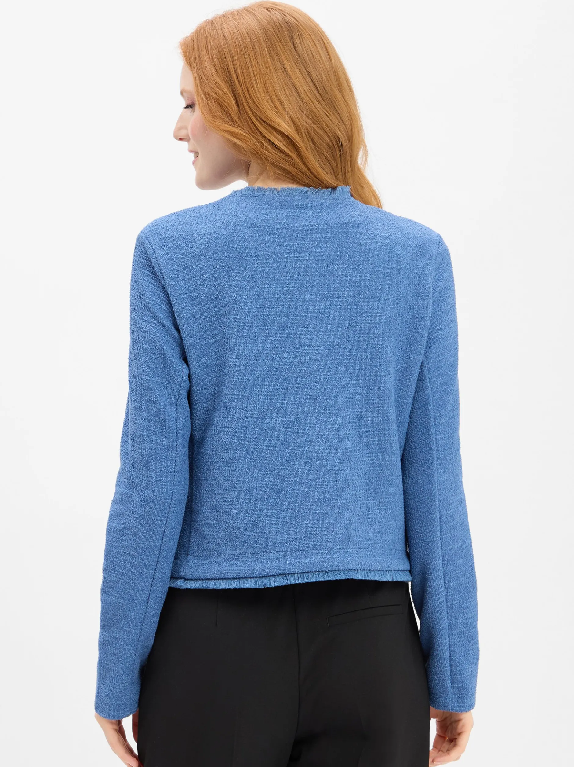 More & More Damen Kurzblazer in blau - Ärmel: langarm