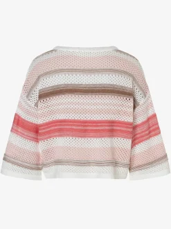 More & More Damen Strickpullover in ecru rosa