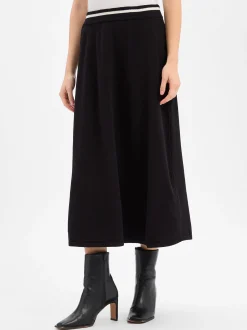 More & More Damen Strickrock in schwarz