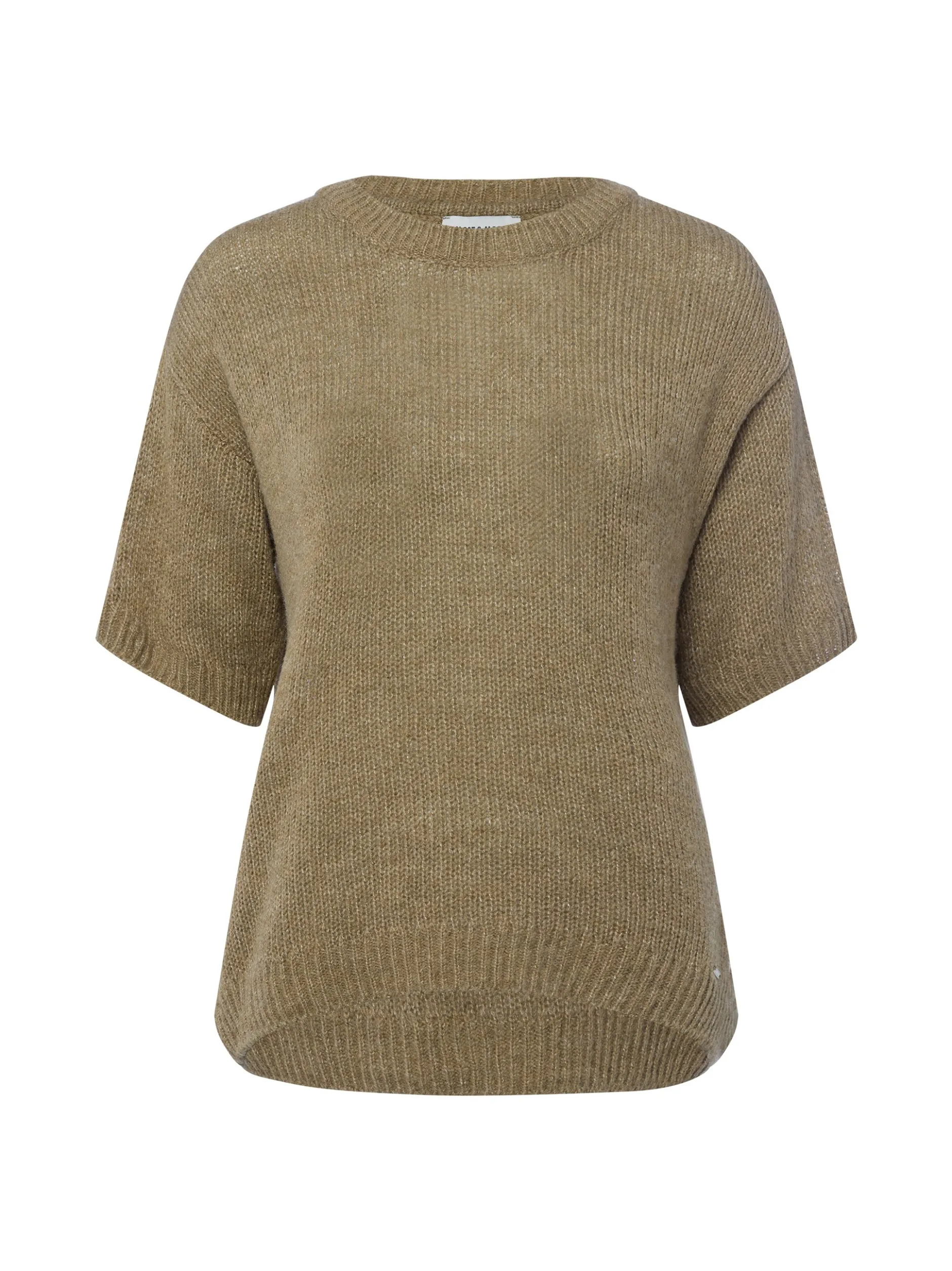 More & More Damen Strickshirt in schilf - Ärmel: Halbarm