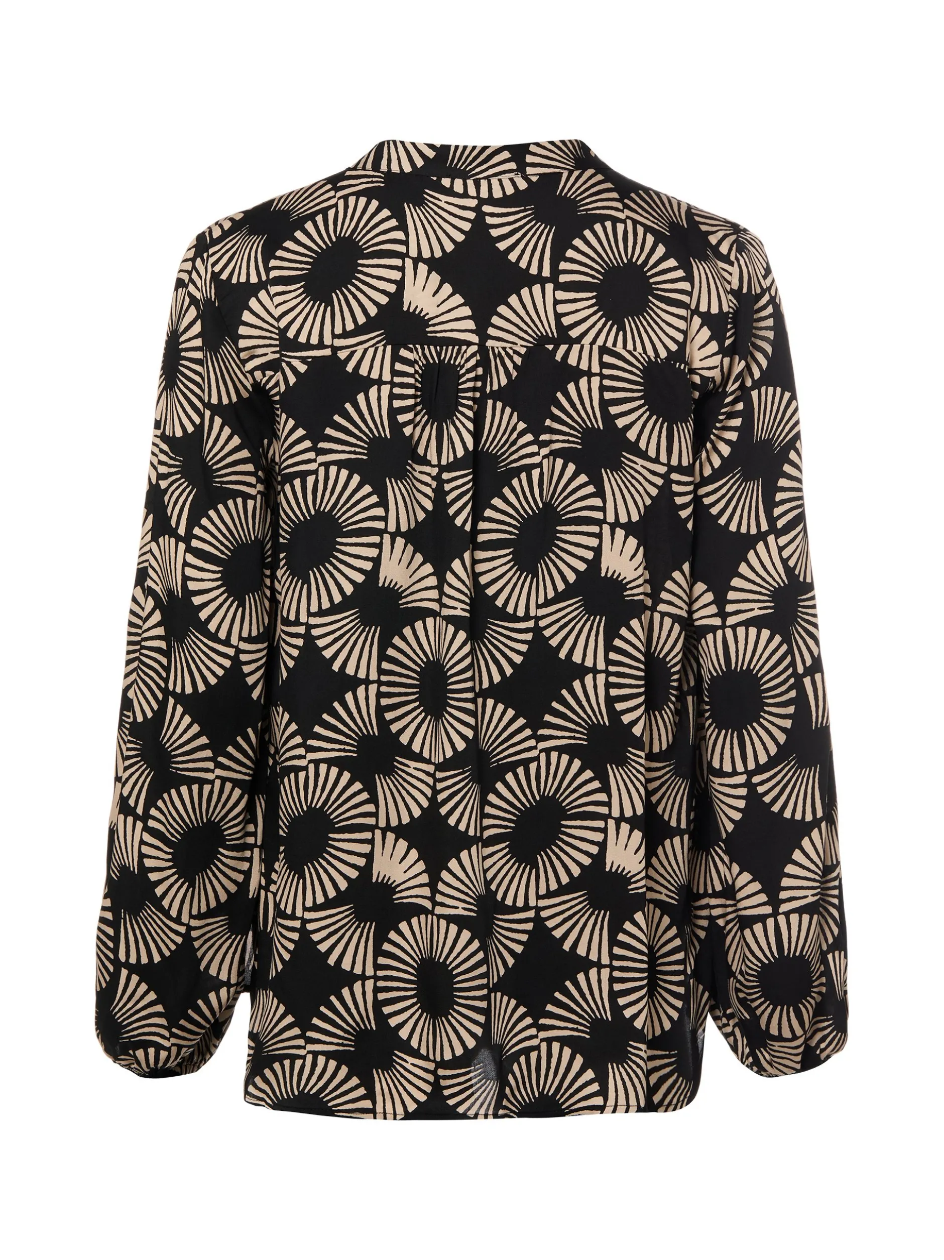 More & More Damen Tunikabluse in melange schwarz