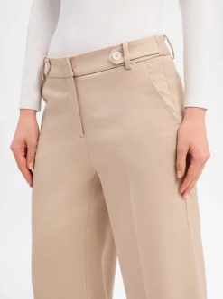 More & More Damen Wide Fit Hose in beige - Länge: lang