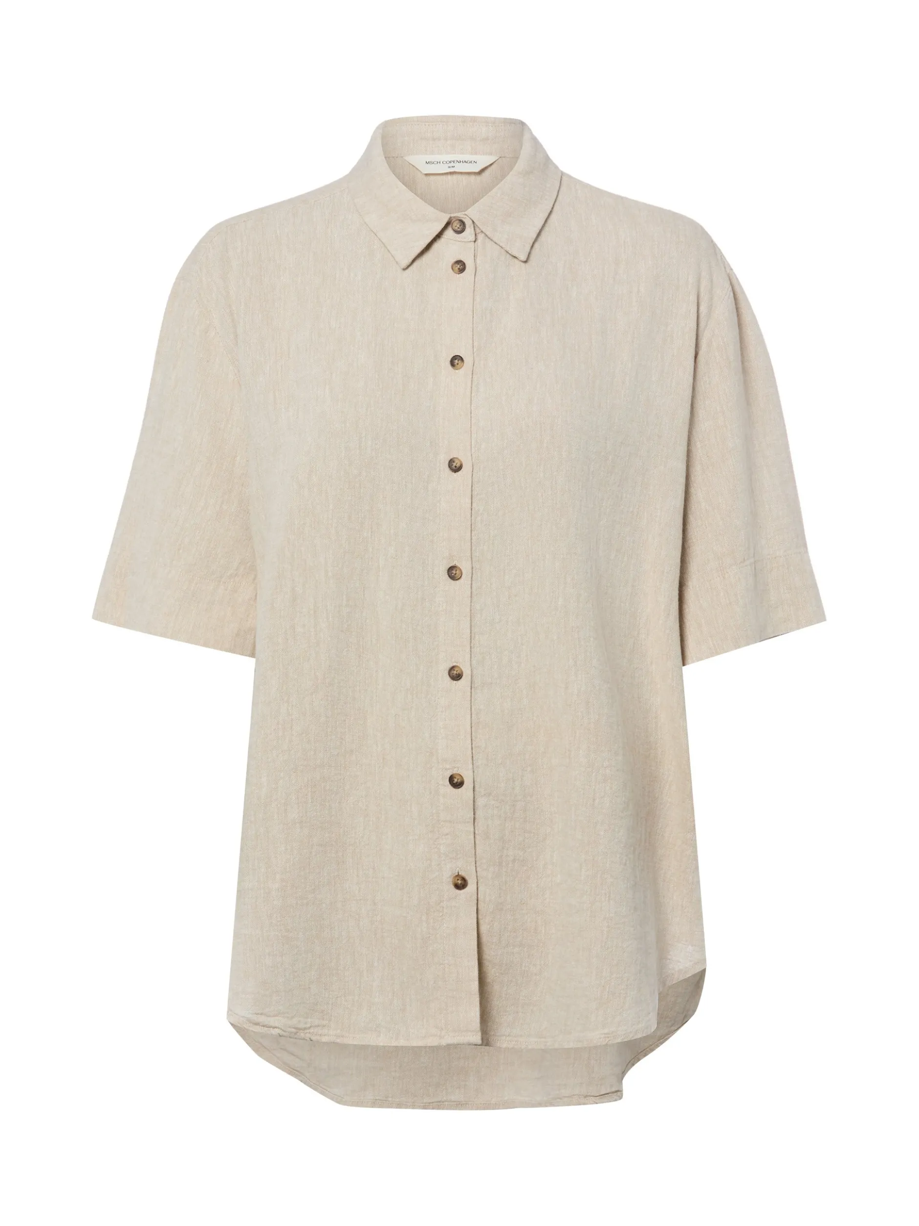Msch Copenhagen Damen Bluse mit Leinen-Anteil - MSCHViana Ginia in sand