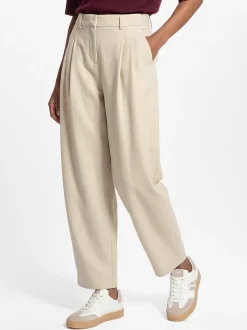 Msch Copenhagen Damen Bundfaltenhose - MSCHEsteriane in beige