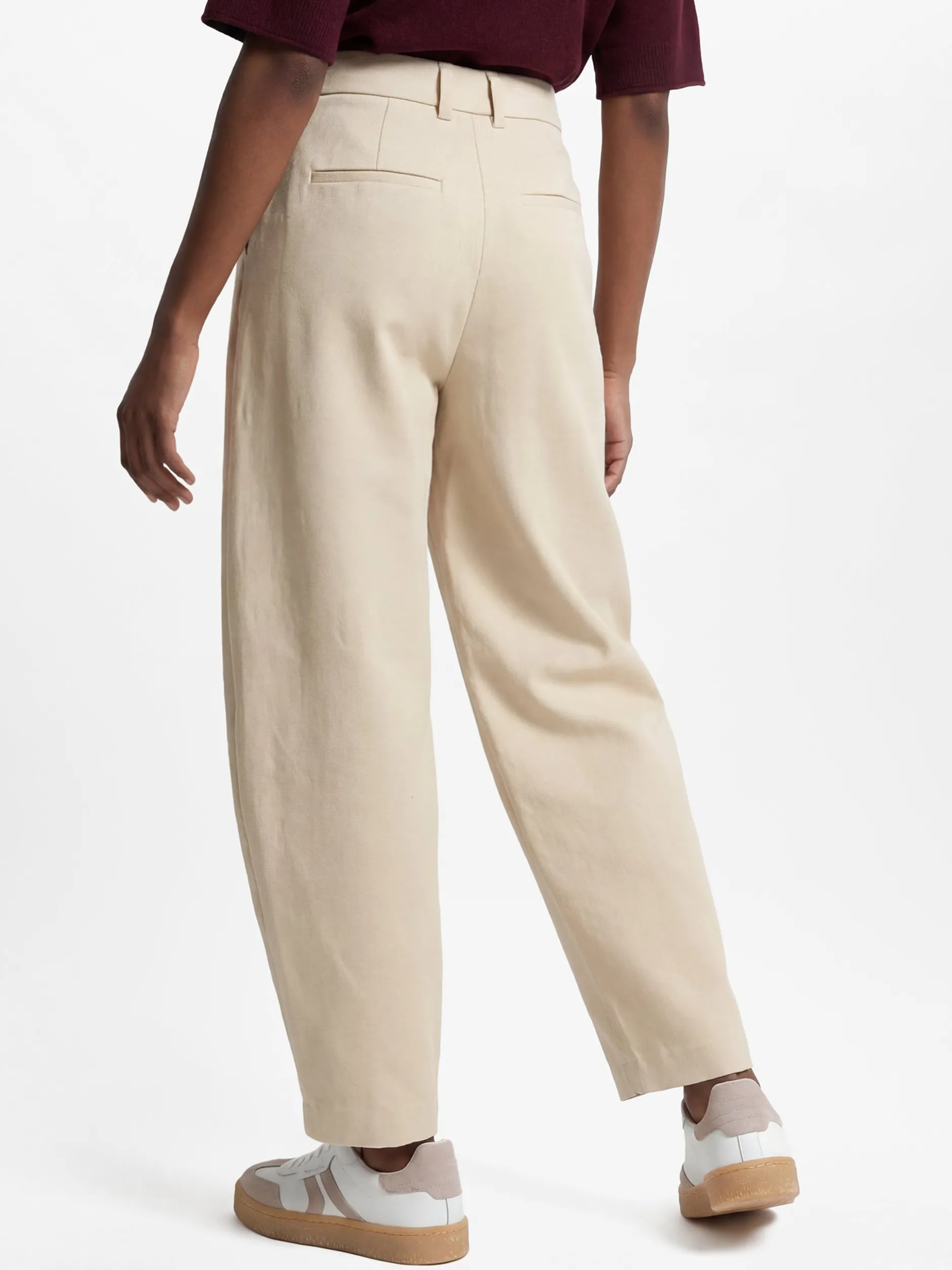 Msch Copenhagen Damen Bundfaltenhose - MSCHEsteriane in beige