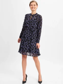 Msch Copenhagen Damen Kleid - MSCHKasandra in lila schwarz
