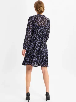 Msch Copenhagen Damen Kleid - MSCHKasandra in lila schwarz
