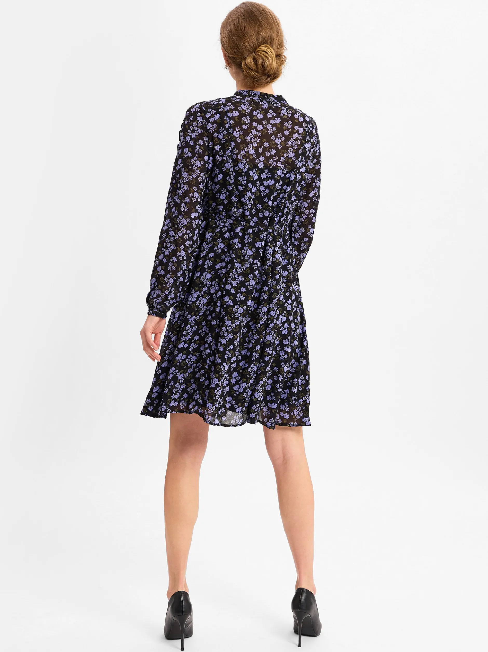 Msch Copenhagen Damen Kleid - MSCHKasandra in lila schwarz