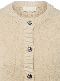 Msch Copenhagen Damen Strickjacke mit Wolle und Alpaka - MSCHNerida in beige