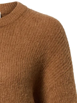 Msch Copenhagen Damen Strickpullover mit Alpakaanteil - MSCHGustel Hope in camel