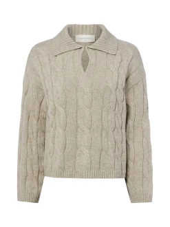 Msch Copenhagen Damen Strickpullover mit Wollanteil - MSCHPavana Peony in grau