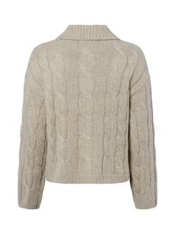 Msch Copenhagen Damen Strickpullover mit Wollanteil - MSCHPavana Peony in grau