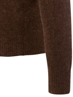 Msch Copenhagen Damen Strickpullover mit Alpakaateil - MSCHFestina Hope in schlamm