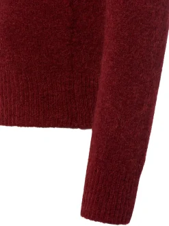 Msch Copenhagen Damen Strickpullover mit Alpakaateil - MSCHFestina Hope in rot