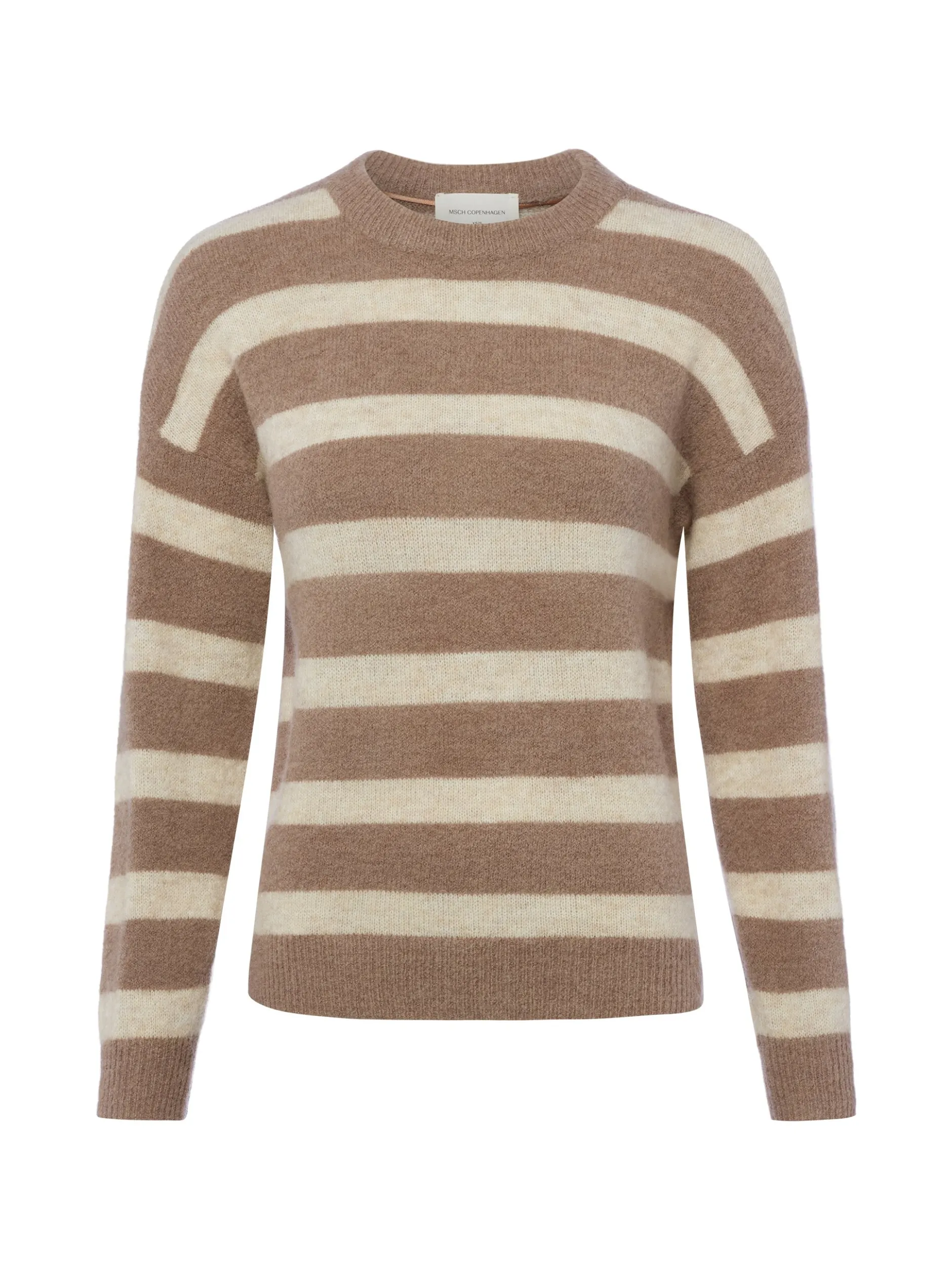 Msch Copenhagen Damen Strickpullover mit Alpakaanteil - MSCHFestina Hope in braun beige