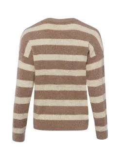 Msch Copenhagen Damen Strickpullover mit Alpakaanteil - MSCHFestina Hope in braun beige