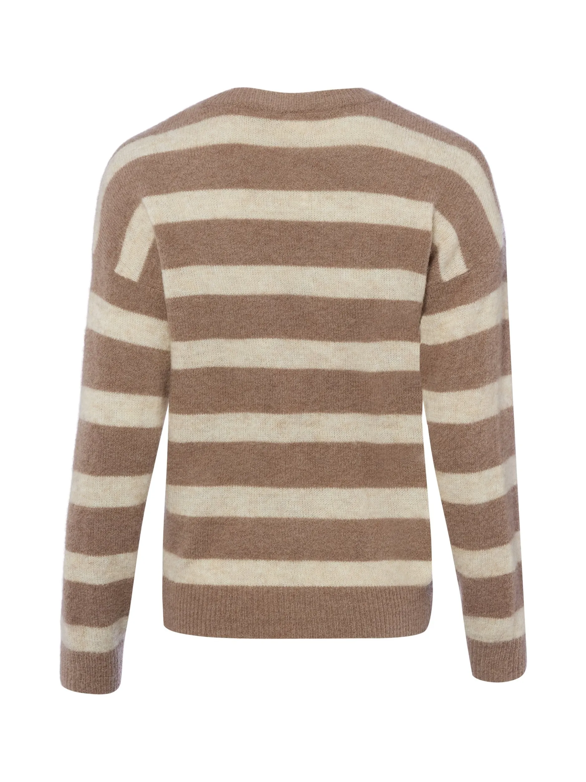 Msch Copenhagen Damen Strickpullover mit Alpakaanteil - MSCHFestina Hope in braun beige
