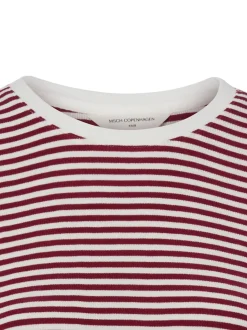 Msch Copenhagen Damen T-Shirt - MSCHJana in weiß bordeaux