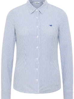 Mustang Damen Bluse in blau - Ärmel: langarm