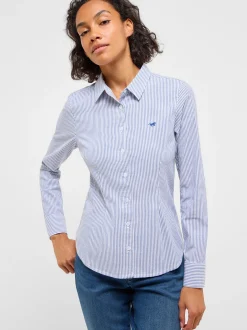 Mustang Damen Bluse in blau - Ärmel: langarm